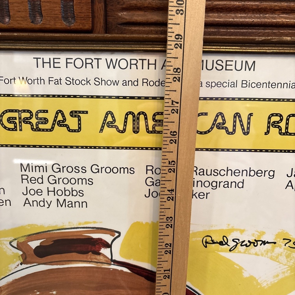 The Great American Rodeo Red Grooms Signed Ft Worth Art Museum Bicentennial 1975 - Picture 7 of 7
